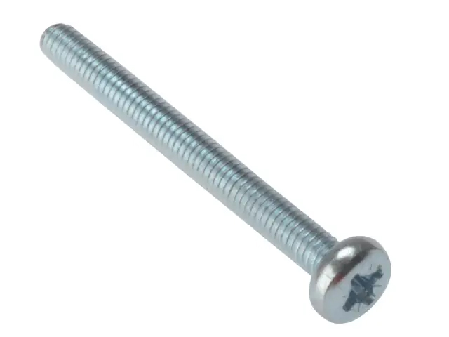 Forgefix Machine Screw Pan Head ZP M4 x 30mm (Pack of 25) - 25MSPH430